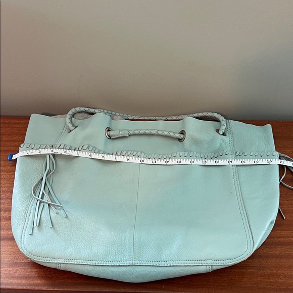 Free People Light Aqua Genuine Cow Leather Hobo Bag - Picture 7 of 13